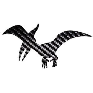 4 Pack Dinosaur Sticker Black Carbon Fiber Vinyl Decal Logo Laptop Window